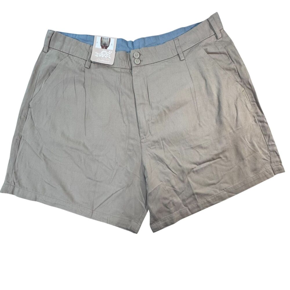 Jachs Girlfriend Women's High Waist Pleated Short Tan Size 14 Plus size NWT